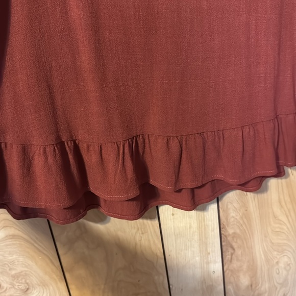 Linen blend Rust top flow like linen Entro - Picture 5 of 8